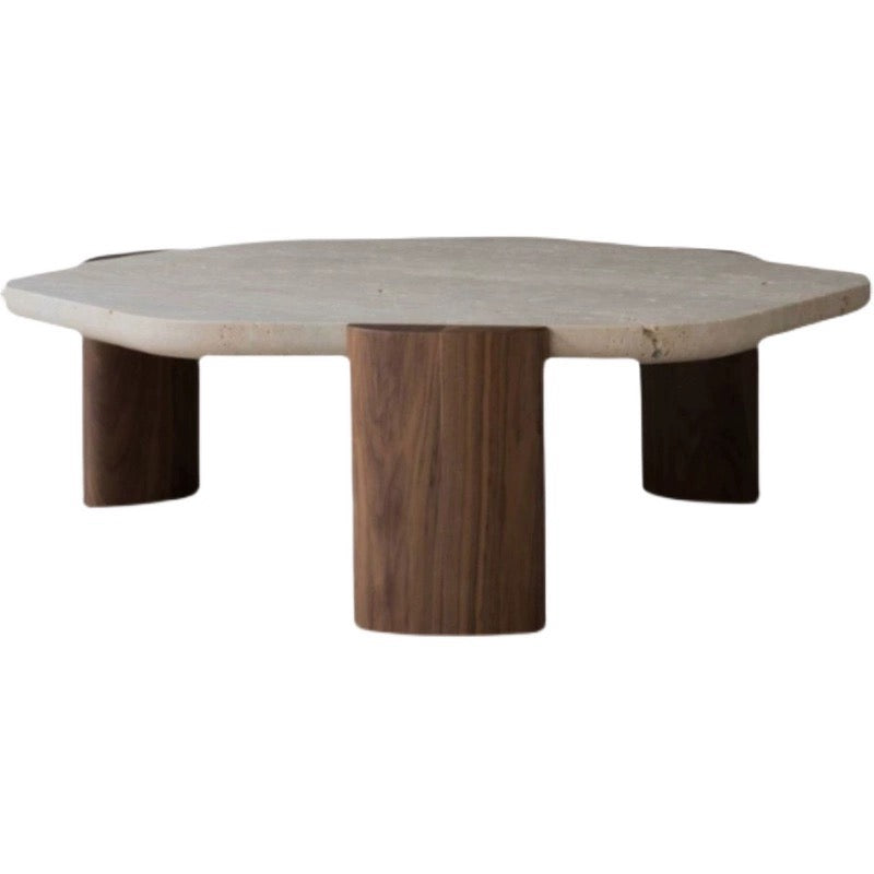 Kimitomo Hex Travertine Coffee Table
