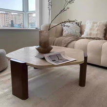Load image into Gallery viewer, Kimitomo Hex Travertine Coffee Table
