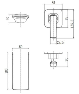 Luxe Wall-Mounted Mixer Faucet