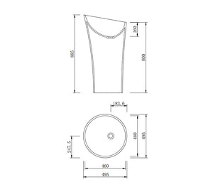 Leno Freestanding Basin