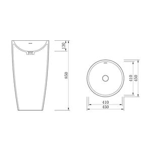 Miro Freestanding Basin (White)