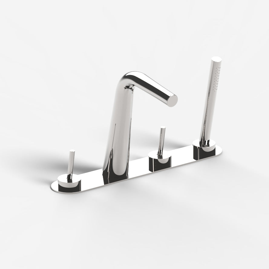 Silas One Deck-Mounted Bathtub Mixer Faucet