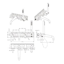 Load image into Gallery viewer, Silas Wall-Mounted Bathtub Mixer Faucet
