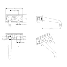 Load image into Gallery viewer, Silas Wall-Mounted Mixer Faucet
