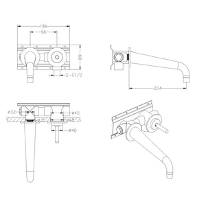 Silas Wall-Mounted Mixer Faucet