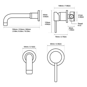 Monsa Wall-Mounted Mixer Faucet